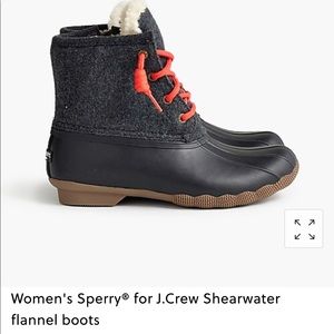 Women’s Sperry for J. Crew flannel boots